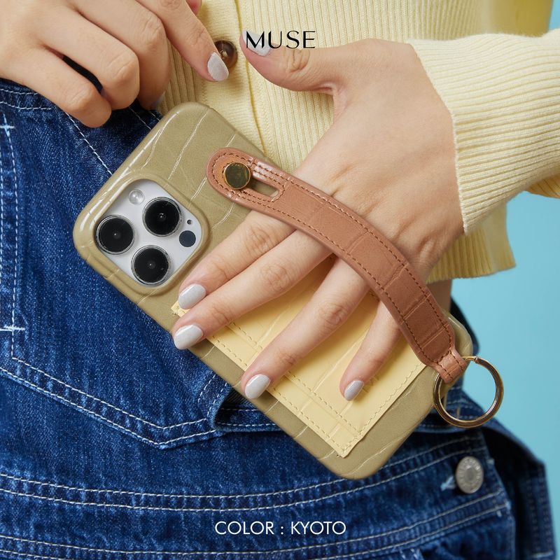 (15 series)MUSE 3Tone Hand Strap Phone Case