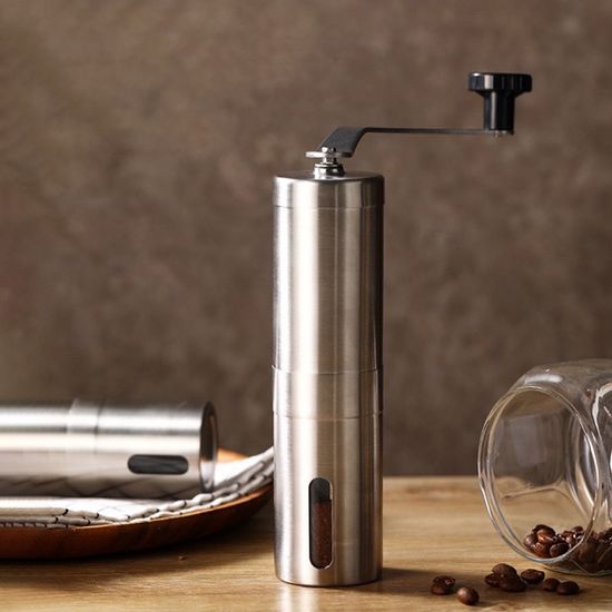 เครื่องบดกาแฟมือสแตนเลส อุปกรณ์บดแตนเลส สำหรับเมล็ดบดกาแฟส Stainless steel hand coffee grinder Simpler