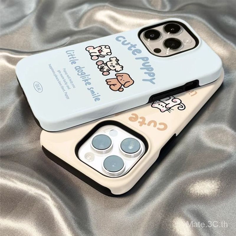 เคสโทรศัพท์มือถือ ลายการ์ตูนลูกสุนัขสามตัว สําหรับ iPhone15 iPhone14promax 13pro 12 11 xs x QX80