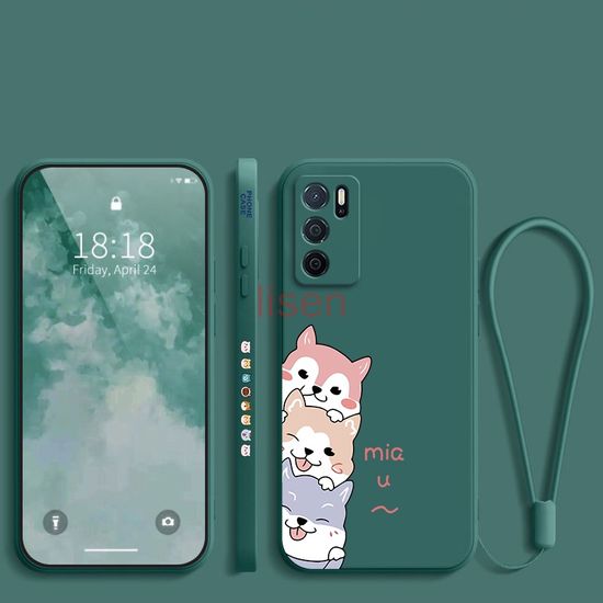 Oppo A16 A17 A16K A16E A15 A15S A3S A12E A1K A9 2020 A5 2020 เคสโทรศัพท์ ลายสุนัขน่ารัก GG สําหรับ