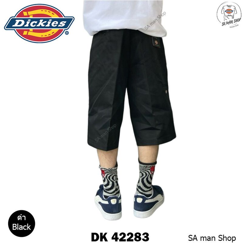 กางเกง DICKIES 42283 ขาสั้น 5 กระเป๋า (ยาวเลยเข่า) กางเกงดิกกี้ขาสั้นผู้ชาย Dickies Pants ใส่เที่ยว กางเกงdickieผู้ชาย (โลโก้ขาวดำ)