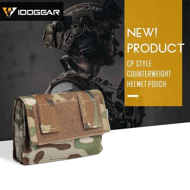 【Cod】Idogear กระเป๋าใส่หมวกกันน็อคแบบถอดออกได้ Nvg Counterweight Battery-Pouch ทหาร 3549