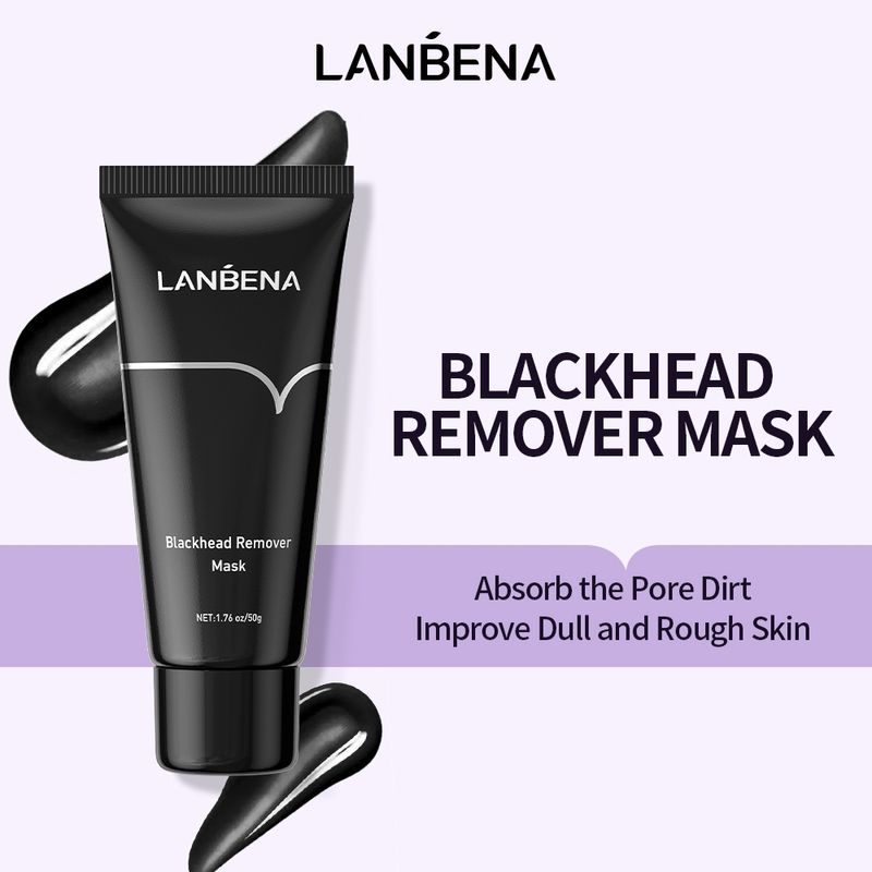 LANBENA Black Mask มาสก์กำจัดสิวหัวดำ ทำความสะอาดอย่างล้ำลึก  มาสก์ถ่านไม้ไผ่ สำหรับกำจัดสิวเสี้ยน