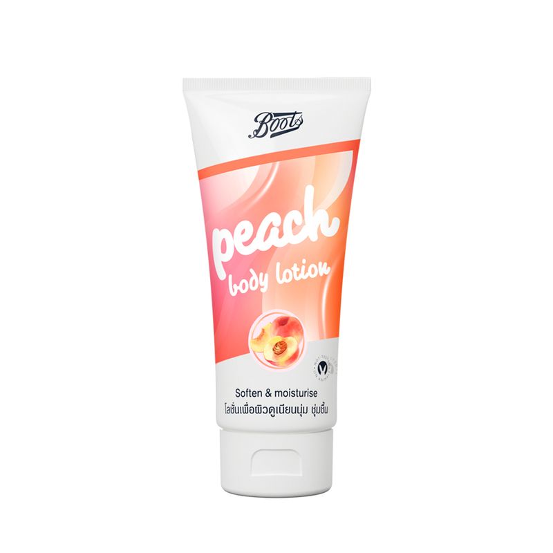 Boots Peach Body Lotion บู๊ทส์ พีช บอดี้ โลชั่น 180 มล.