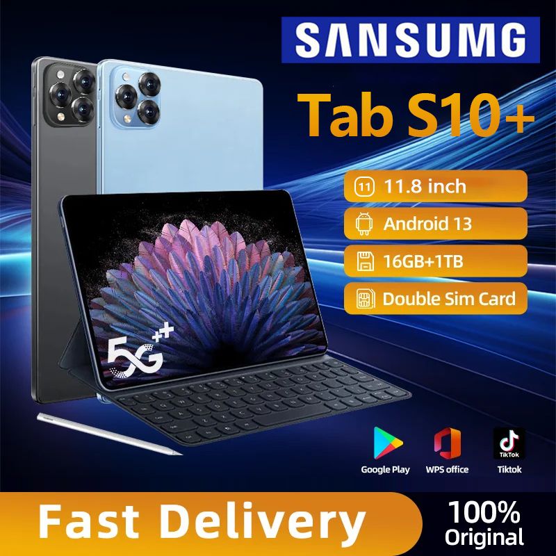 【รับประกัน 1 ปี】2024ใหม่ ของแท้ Sansumg Tab S10+ 11.8 นิ้ว แท็บเล็ต 4g/5G แท็บเล็ตโทรได้ Screen Dual Sim RAM16GB ROM512GB แท็บแล็ตของแท้ Full HD แท็บเล็ตราคาถูก เสียงคุณภาพสูง รับประกันสินค้า Andorid 13.0 แท็บเล็ตใส่ซิม ส่งฟรี 8800mAh แทปแล็ตของแท้