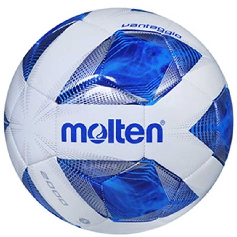 MOLTEN Collection ลูกฟุตบอลหนังเย็บ Football MST TPU ch F5A2000 (690) (แถมฟรี ตาข่ายใส่ลูกฟุตบอล +เข็มสูบลม)