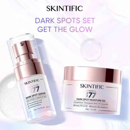 【2PCS】SKINTIFIC เซ็ตกำจัดจุดด่างดำ Symwhite 377 เซรั่มลดเลือนจุดด่างดำ + มอยเจอร์ไรเซอร์ ลดเลือนจุดด่างดำ