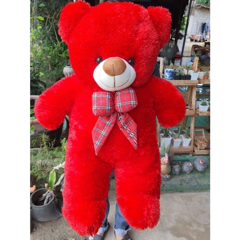 ตุ๊กตาหมี หมีขนปุย ขนปุยนุ่มนิ่ม น่ารักขนาด65cm. Kj Teddybear