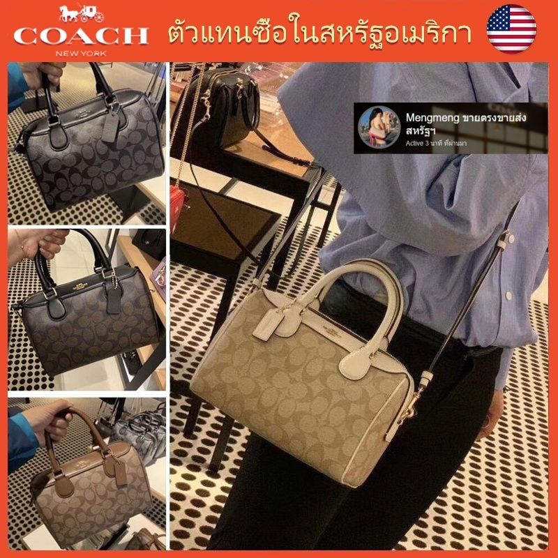 ร้อมส่ง🔥ของแท้💯% Outlet Women's กระเป๋าสะพายไหล่ Boston Pillow Bag กระเป๋าถือ