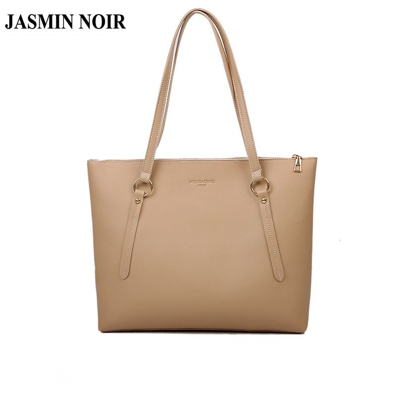 JASMIN NOIR กระเป๋าถือ กระเป๋าสะพายไหล่ สีพื้น ความจุขนาดใหญ่ แฟชั่นสำหรับผู้หญิง