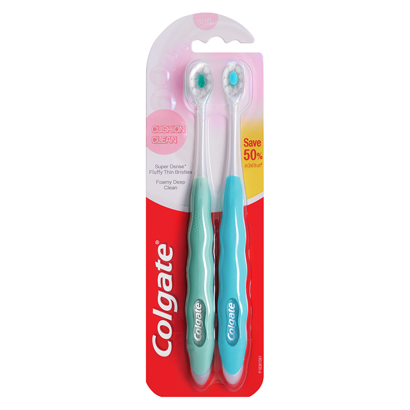 COLGATE แปรงสีฟัน คอลเกต คุชชั่น คลีน แพ็ค 2