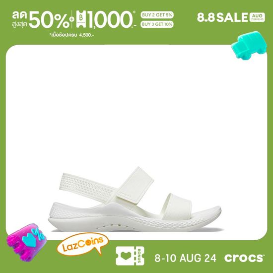 CROCS รองเท้าแตะผู้หญิง LITERIDE 360 SANDALS รุ่น 2067111CN - ALMOST WHITE