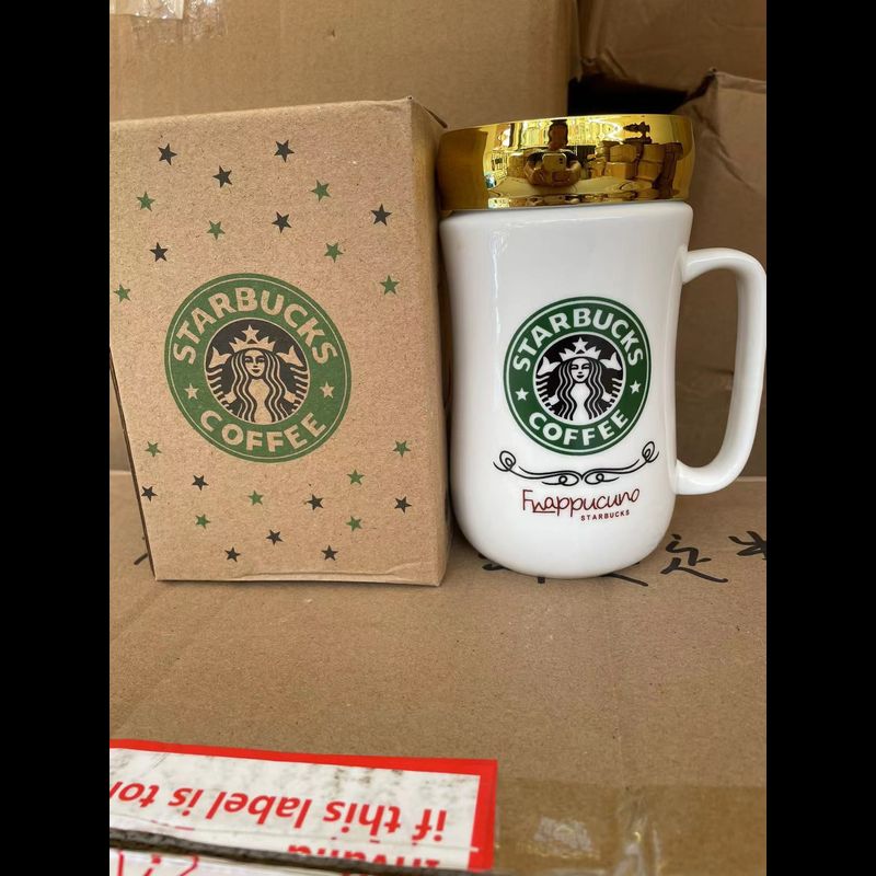 ถ้วย Starbucks แก้วใหม่สร้างสรรค์ความจุขนาดใหญ่ถ้วยเซรามิกนอร์ดิกกล่องของขวัญถ้วยที่มีฝาปิด