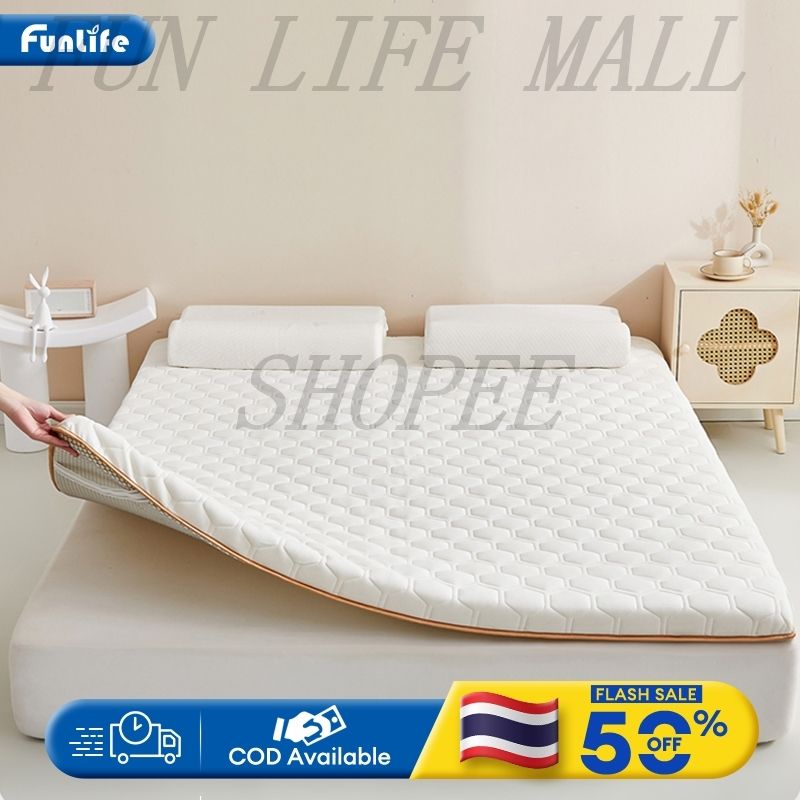 FLM ที่นอนยางพาราแท้ ที่นอนเมมโมรีโฟม 3ฟุต 3.5ฟุต 5 ฟุต 6 ฟุต latex mattress ที่นอนใยยางพารา ใช้นอนบนพื้นได้ COD