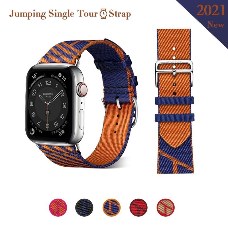 หรูหรากระโดดสายทัวร์เดียวสำหรับ Apple Watch Ultra Band 38มม. 42มม. 45มม. 49มม. ไนลอนถักสำหรับ Apple Watch 44มม. 41มม. 40มม. สร้อยข้อมือ Correa Apple Watch Series 8 7 SE 6 5 4 3 2 1