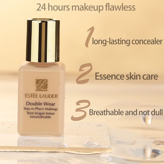 นำเข้าเดิม  Estee Lauder Double Wear Stay-In-Place Makeup 1W1 15ML เอสเต้ ลอเดอร์ รองพื้นชนิดน้ำ