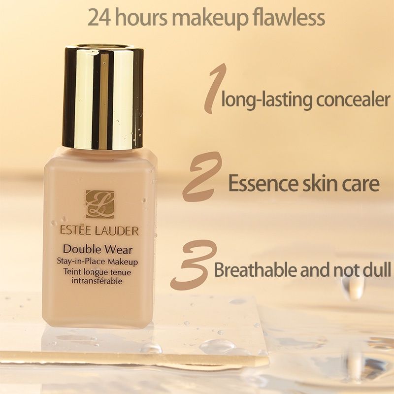 นำเข้าเดิม  Estee Lauder Double Wear Stay-In-Place Makeup 1W1 15ML เอสเต้ ลอเดอร์ รองพื้นชนิดน้ำ