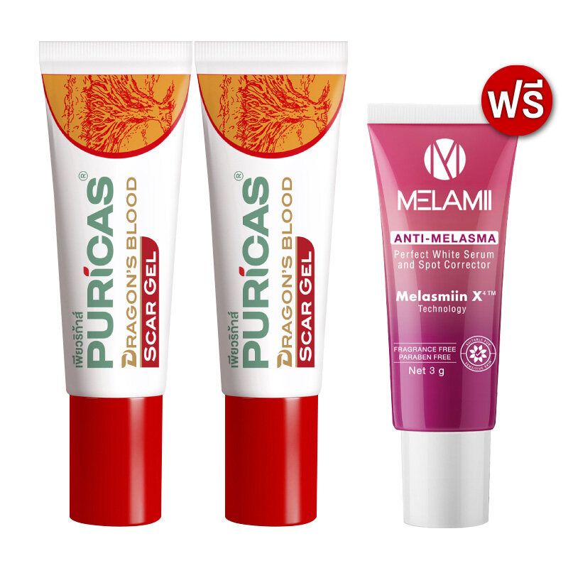 Puricas Dragon’s Blood Scar Gel เพียวรีก้า ดราก้อน บลัด สการ์ เจล [8 g.] เจล รอยสิว แผล