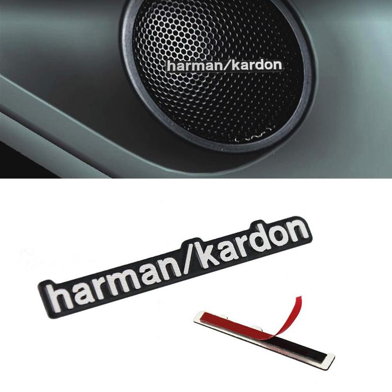 สติ๊กเกอร์อลูมิเนียม Harman Kardon Badge 1 ชิ้นสติกเกอร์สำหรับรถยนต์ BMW VW Benz