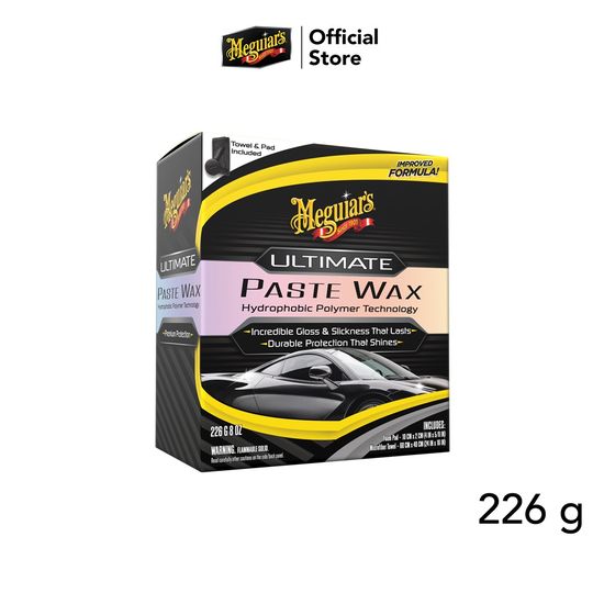 Meguiar's G210608 Ultimate Paste Wax น้ำยาเคลือบสีรถแบบขี้ผึ้ง เคลือบเงาลื่น น้ำไม่เกาะ ปกป้องสูงสุด