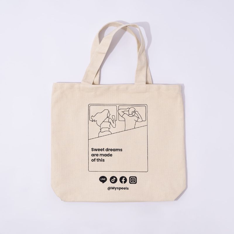 SPEELS Tote Bag กระเป๋าผ้าแคนวาสสไตล์มินิมอล