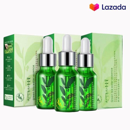 **ชุด 3ชิ้น** เซรั่มชาเขียว Rorec green tea water essence 3ชิ้น หน้าใส ผิวเนียนกระจ่างใส