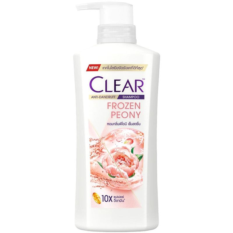 FernnyBaby เคลียร์ Clear 400ML แชมพูเคลีย หัวปั้ม ยาสระผม แชมพูสระผม แชมพูขจัดรังแค สูตร เคลียร์แชมพู สีพีชใส ฟรอเซ่นพีโอนี 400 มล.