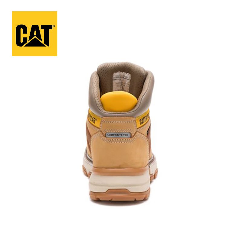 Caterpillar Classic หนังแท้รองเท้าเท้าเหล็ก CAT รองเท้าส้นสูงเดิมรองเท้าเดินป่ารองเท้าป้องกันความปลอดภัย