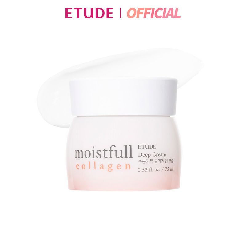 (ซื้อ1 ลด10% แถมฟรีของแถม75ML ตั้งแต่วันที่ 6 ก.ค.20:00 - 9 ก.ค. 23:59) ETUDE Moistfull Collagen Deep Cream (75 ml) อีทูดี้ ครีม