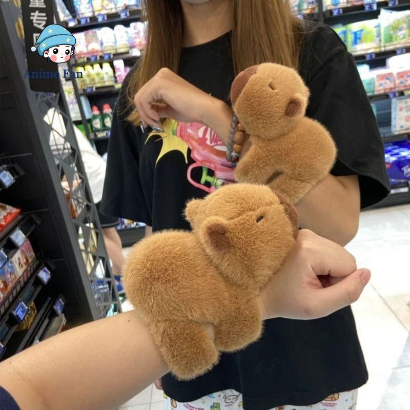 Capybaralap Bracelet ข้อมือจำลองตุ๊กตา Plush Slap Bracelet ของเล่นตุ๊กตา Pubba Plush Wristband ของขวัญวันเกิด