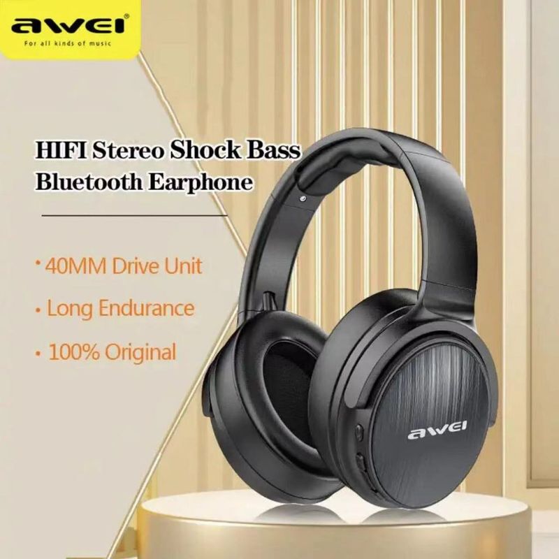 Awei A780BL ไร้สายบลูทูธ 5.0 หูฟัง Hi - Fi สเตอริโอการออกแบบพับเก็บได้หูฟังสำหรับเกม