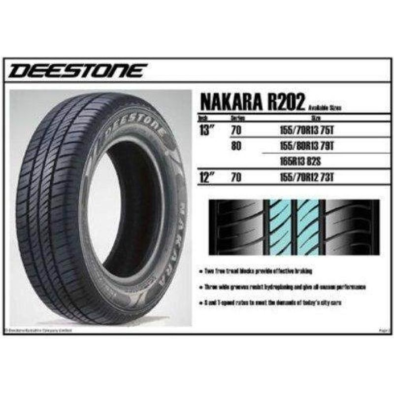 Deestone:R202,155/70R12;1 เส้น