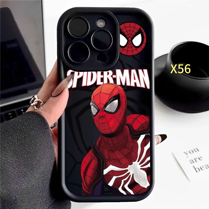 เคสสำหรับ VIVO Y02s Y02T Y02 Y11 Y20i Y16 Y15S Y27 V29 V27 V25E Y91 Y15 Y36 Y15A Y91C Y12S Y1S Y35 Y22S Y21S Y19 Y01 V21E Y12 Y02A Y20 Y12A Y31 Y33S Y17S V25 Y20S Y30 Y21T Y17 Y93 Y20s Y51 y95 V23E เคสซิลิโคนกันกระแทกสไปเดอร์แมน