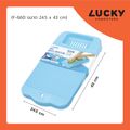 LUCKY HOME กระดานซักผ้าพลาสติก แข็งแรงพลาสติกทนทาน F-660 ขนาด (กว้างxยาว) 24.5 x 43 cm