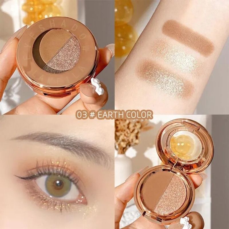 อายแชโดว์ Lameila eyeshadow 3เฉดสี 2สี พาเลทตา พาเลทแต่งหน้า  เนื้อดินน้ำมัน ใยไหม แมท ประกายชิมเมอร์ สีสวย เนื้อละมุน ติดทน กันน้ำ （1313/330）