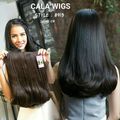 แฮร์พีช hairpiece แฮร์พีช calawigs ชิ้นหนาพิเศษไหมด้านเหมือนผมจริง แฮร์พีงุ้มปลาย รหัส 8913 กว้าง28cm ยาว48cm