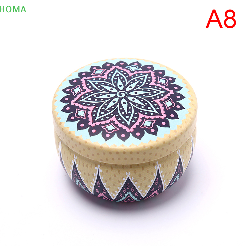 💖【Lowest price】HOMA Retro Floral Tin Can Tea กล่องเก็บขนมของขวัญ