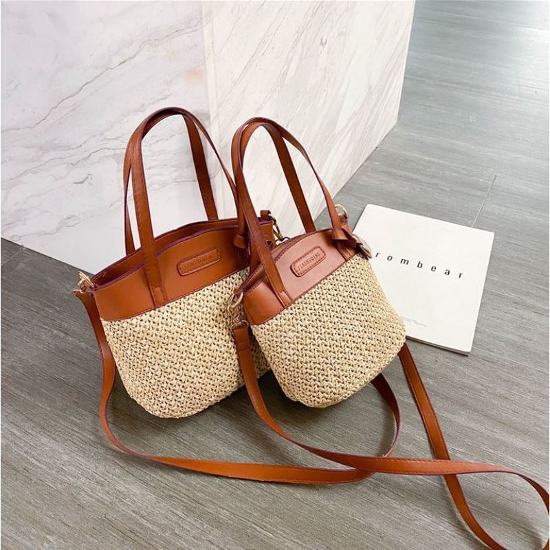 กระเป๋าสาน กระเป๋าสะพายข้าง Issey bag (A153)