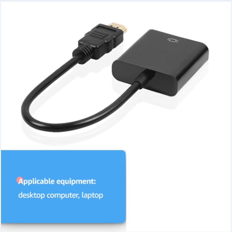 สายแปลง hdmi to VGA จาก hdmi ออก VGA hdmi to VGA สาย hdmi Cable 1080P hdmi to VGA Cable Adapter Converter Full HD 1080P #A-051