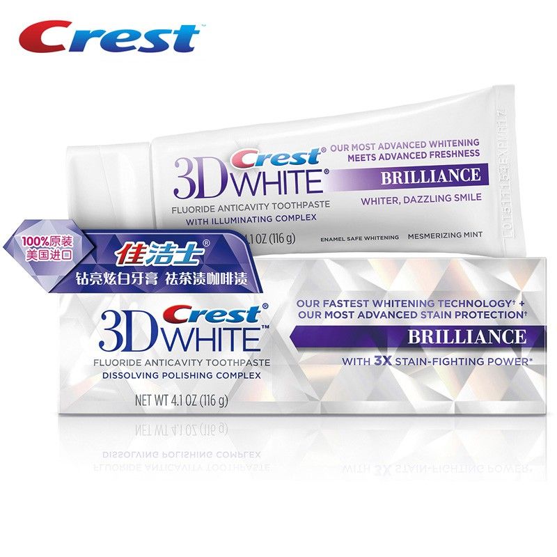 Crest ยาสีฟันไวท์เทนนิ่ง 3D กําจัดคราบและลมหายใจสดชื่น 90 กรัม