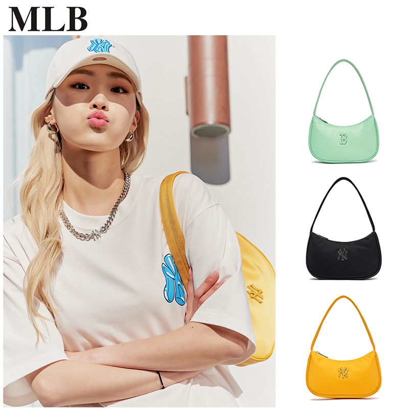 🔥จัดส่งจากกรุงเทพ🔥 ของแท้💯 เป๋าสะพายไหล่MLB JACQUARD MONOGRAM UNISEX HOBO BAG