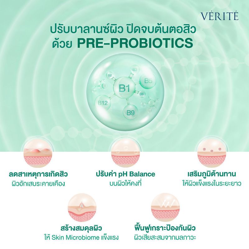 Verite:Pre-Pro Acne Clearing Cleansing Foam,1 หลอด