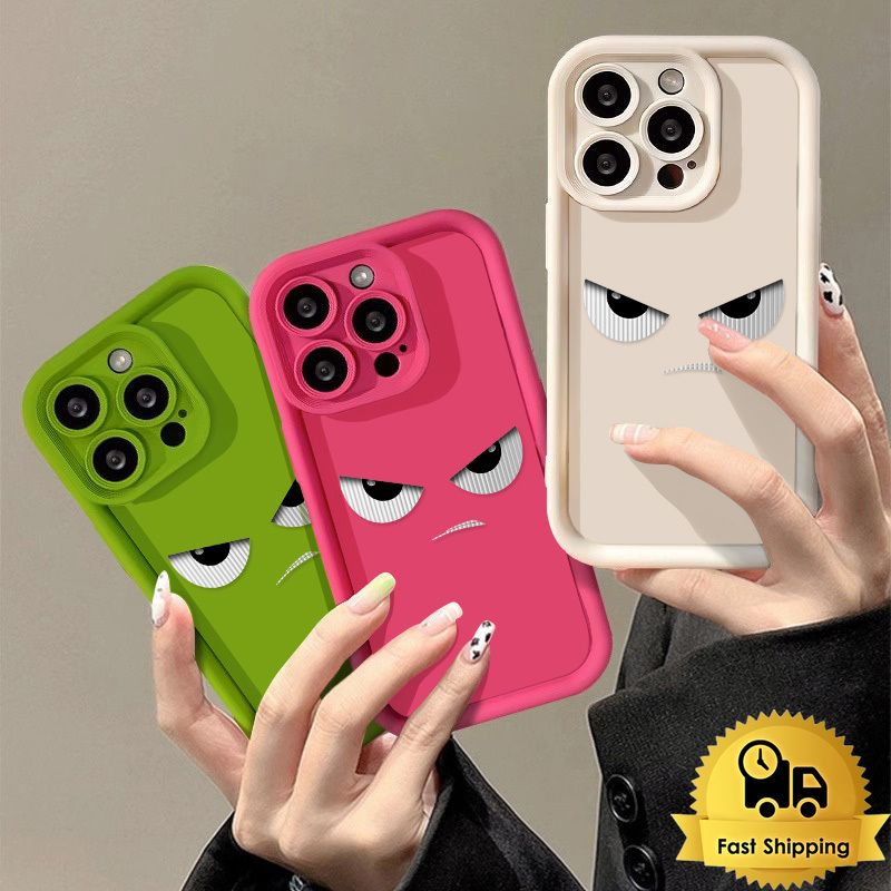 สุนทรียะ เคสโทรศัพท์บัมเปอร์ for Iphone 11 15 Promax 13 14 12 Pro Max 6 7 8 Plus XR XS SE เคสอ่อน กันกระแทกน่ารัก ท้องถิ่น เคสโทรศัพท์มือถือ ดวงตาที่เย็นสบาย