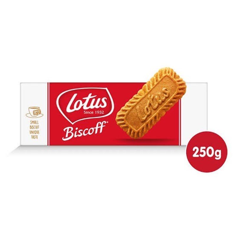 โลตัส บิสคอฟ บิสกิตคาราเมล Lotus Biscoff Biscuit 250 กรัม(g.) 32ชิ้น/pcs. BBE:01/2025