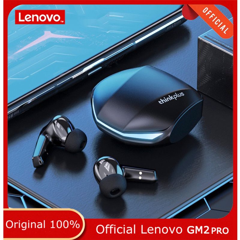 ชุดหูฟังบลูทูธไร้สาย Lenovo GM2 Pro 5.3 ดีเลย์ต่ํา HD โหมดคู่ พร้อมไมโครโฟน เข้ากันได้กับ ios Android