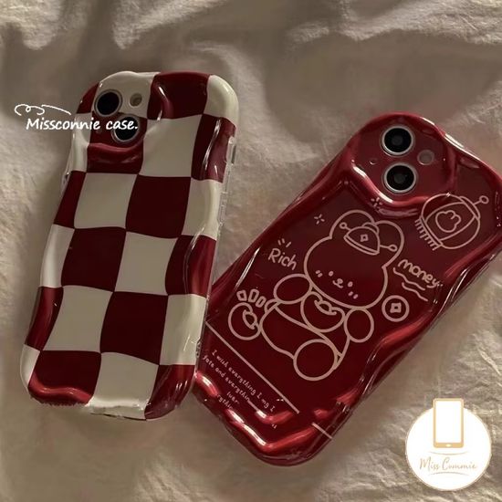 เคสโทรศัพท์มือถือ ขอบโค้ง ลายการ์ตูนกระต่ายปีใหม่ 3D สีแดง สําหรับ Realme C15 C25s C67 C35 C21Y 11 8i C55 C53 C20 C33 C25Y C3 6 5S 5i 5 7i C17 C11 C31 C21 C30 C25 C20A C12 C11