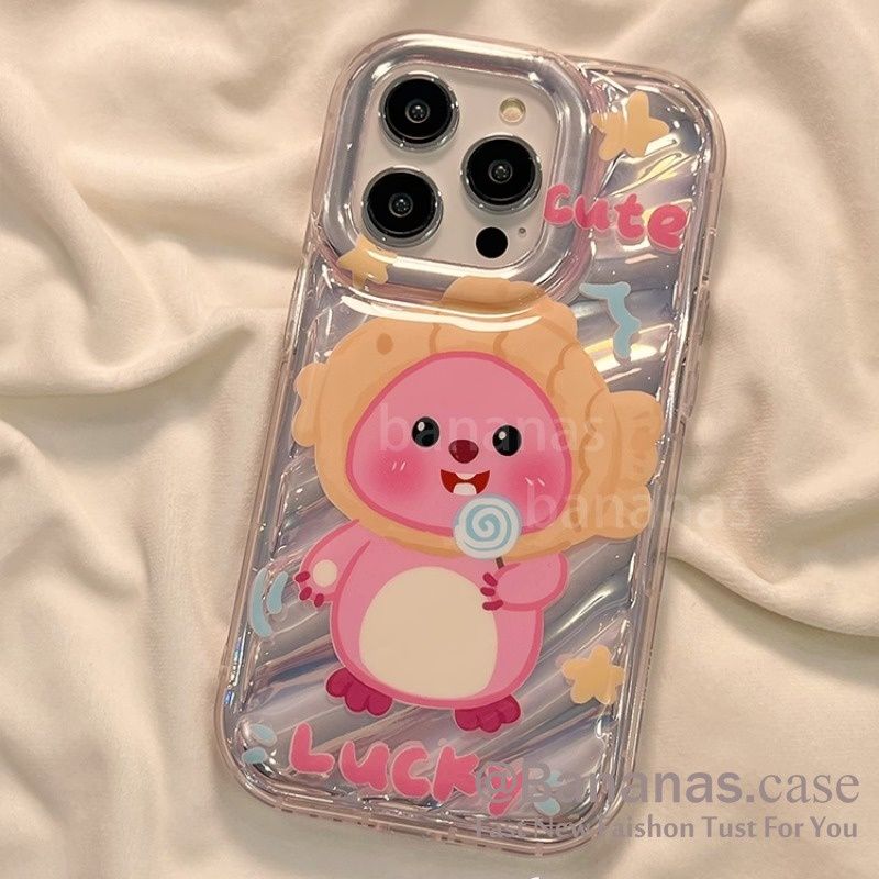 เคสโทรศัพท์มือถือ แบบนิ่ม ลายน่ารัก พร้อมขาตั้ง สําหรับ iPhone 15 14 13 12 11 Pro Max X Xr Xs Max 7 8 Plus SE2020