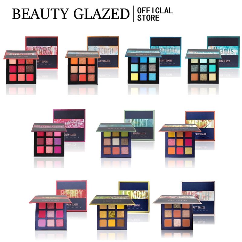 Beauty Glazed:พาเลทอายแชโดว์ 9 แวร์ตาชิมเมอร์ / แมท,D