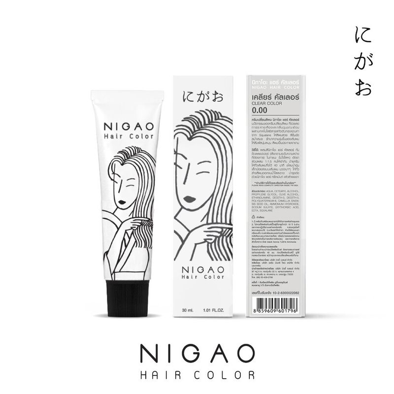 Nigao Hair Color นิกาโอะ แฮร์ คัลเลอร์ แม่สีครีมเปลี่ยนสีผมนิกาโอะ ปราศจากแอมโมเนีย 30 มล.[ไม่แถมไฮโดรเจน]