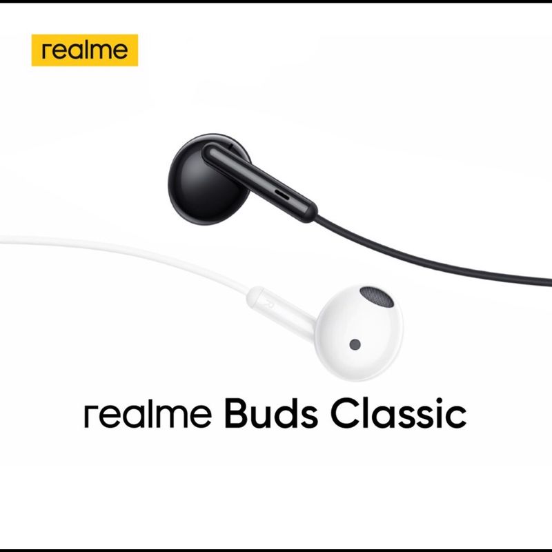 หูฟังเรียวมี หูฟังRealme Buds Cassic เสียงดี มีไมโครโฟนในตัว ช่องเสียบแจ็คกลม 3.5mm รับประกัน 1ปี